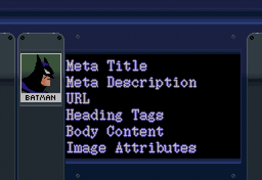 
Onpage SEO Attributes:
Meta Title
Meta Description
URL
Heading Tags
Body Content
Image Attributes